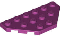Lego (N) ~ Wedge Plate 3 x 6 Cut Corners ~ [Magenta]