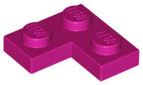 Lego (U) ~ Plate 2 x 2 Corner ~ [Magenta]