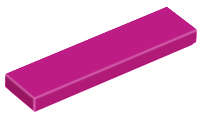 Lego (N) ~ Tile 1 x 4 ~ [Magenta]