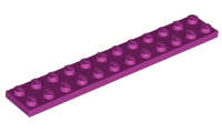 Lego (N) ~ Plate 2 x 12 ~ [Magenta]