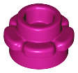 Lego (N) ~ Plate Round 1 x 1 with Flower Edge (5 Petals) ~ [Magenta]