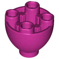 Lego (N) ~ Brick Round 2 x 2 Dome Bottom with Studs ~ [Magenta]