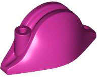 Lego (N) ~ Minifigure Headgear Hat Pirate Bicorne ~ [Magenta]