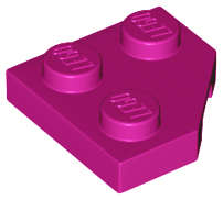 Lego (N) ~ Wedge Plate 2 x 2 Cut Corner ~ [Magenta]