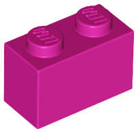 Lego (U) ~ Brick 1 x 2 ~ [Magenta]