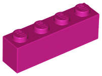 Lego (U) ~ Brick 1 x 4 ~ [Magenta]