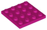 Lego (U) ~ Plate 4 x 4 ~ [Magenta]