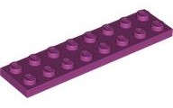 Lego (N) ~ Plate 2 x 8 ~ [Magenta]