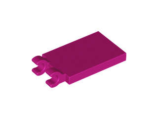 Lego (N) ~ Tile Modified 2 x 3 with 2 Open O Clips ~ [Magenta]