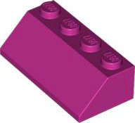 Lego (U) ~ Slope 45 2 x 4 ~ [Magenta]