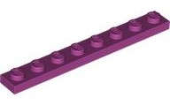 Lego (N) ~ Plate 1 x 8 ~ [Magenta]