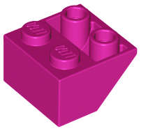 Lego (N) ~ Slope Inverted 45 2 x 2 with Flat Bottom Pin ~ [Magenta]