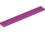 Lego (U) ~ Tile 1 x 8 ~ [Magenta]