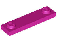 Lego (N) ~ Plate Modified 1 x 4 with 2 Studs with Groove ~ [Magenta]