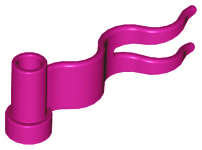 Lego (N) ~ Flag 4 x 1 Wave Right ~ [Magenta]