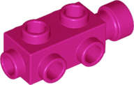 Lego (N) ~ Brick Modified 1 x 2 x 2/3 with Studs on Sides and Extended Stud Receptacle ~ [Magenta]