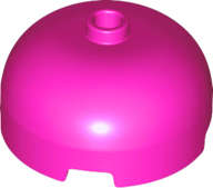 Lego (N) ~ Brick Round 3 x 3 x 1 1/3 Dome Top - Open Stud ~ [Magenta]