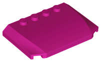 Lego (N) ~ Wedge 4 x 6 x 2/3 Triple Curved ~ [Magenta]