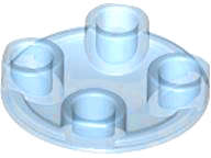 Lego (U) ~ Plate Round 2 x 2 with Rounded Bottom (Boat Stud) ~ [Trans-Medium Blue]