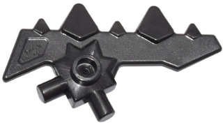 Lego (U) ~ Minifigure Weapon Blade with Bars and 5 Spikes ~ [Pearl Dark Gray]