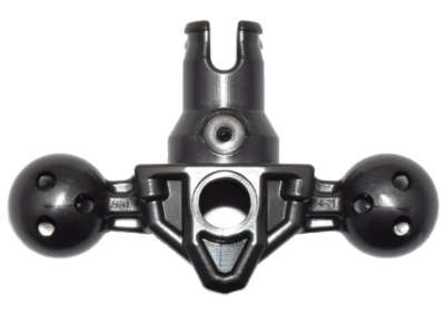 Lego (N) ~ Large Figure Torso Skeletal Connector with 2 Ball Joint ~ [Pearl Dark Gray]