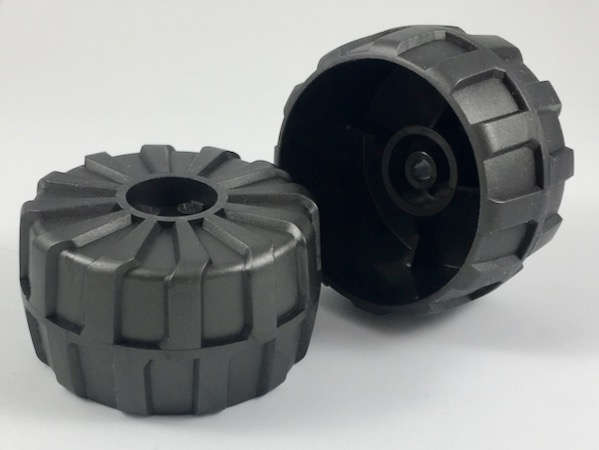 Lego (U) ~ Wheel Hard Plastic Large (54mm D. x 30mm) ~ [Pearl Dark Gray]