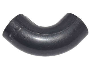 Lego (N) ~ Brick Round 1 x 1 d. 90 degrees Elbow Macaroni - No Stud - Type 2 - A ~ [Pearl Dark Gray]