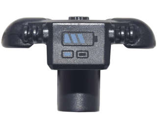 Lego (N) ~ Minifigure Scuba Tank with Shoulder Pads and Front Panel with Blue Ba ~ [Pearl Dark Gray]