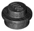 Lego (N) ~ Plate Round 1 x 1 ~ [Pearl Dark Gray]