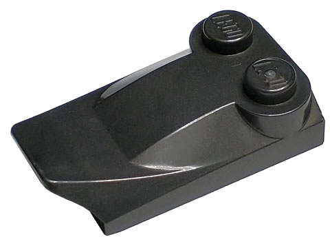 Lego (N) ~ Slope Curved 3 x 2 x 2/3 with 2 Studs Wing End ~ [Pearl Dark Gray]