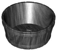 Lego (N) ~ Container Barrel Half Large with Axle Hole ~ [Pearl Dark Gray]