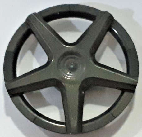 Lego (N) ~ Wheel Cover 5 Spoke - for Wheel 72206pb01 ~ [Pearl Dark Gray]