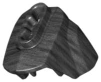 Lego (U) ~ Hero Factory Armor with Ball Joint Socket - Size 3 ~ [Pearl Dark Gray]