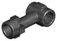Lego (N) ~ Bar 1L with Top Stud and 2 Side Studs (Connector Perpendicular) ~ [Pearl Dark Gray]