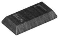 Lego (N) ~ Minifigure Utensil Ingot 1 x 2 ~ [Pearl Dark Gray]