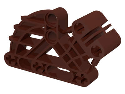 Lego (U) ~ Bionicle Bohrok Rib Cage Liftarm 2 x 4 x 7 Angled ~ [Brown]