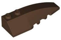 Lego (U) ~ Wedge 6 x 2 Right ~ [Brown]