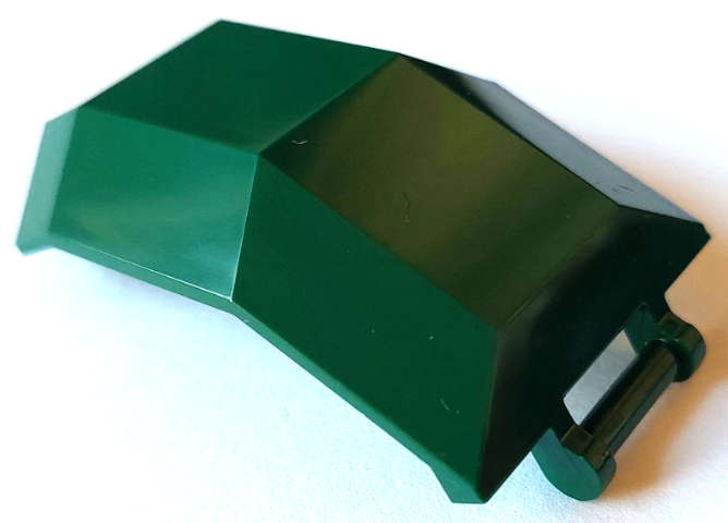 Lego (N) ~ Windscreen 4 x 4 x 4 2/3 with Bar Handle ~ [Dark Green]