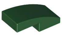 Lego (N) ~ Slope Curved 2 x 1 x 2/3 ~ [Dark Green]