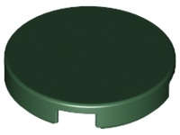 Lego (N) ~ Tile Round 2 x 2 with Bottom Stud Holder ~ [Dark Green]