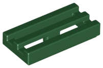 Lego (U) ~ Tile Modified 1 x 2 Grille with Bottom Groove ~ [Dark Green]