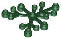 Lego (U) ~ Plant Leaves 6 x 5 ~ [Dark Green]