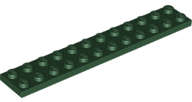Lego (N) ~ Plate 2 x 12 ~ [Dark Green]