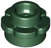 Lego (N) ~ Plate Round 1 x 1 with Flower Edge (5 Petals) ~ [Dark Green]