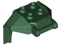 Lego (N) ~ Large Figure Armor Chest with 4 Studs and Bar Handle ~ [Dark Green]