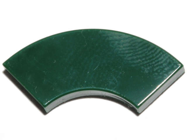 Lego (N) ~ Tile Round Corner 2 x 2 Macaroni ~ [Dark Green]