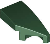 Lego (N) ~ Wedge 2 x 1 x 2/3 Right ~ [Dark Green]