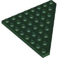 Lego (N) ~ Wedge Plate 8 x 8 Cut Corner ~ [Dark Green]
