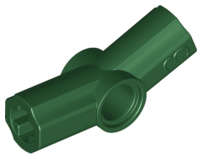 Lego (N) ~ Technic Axle and Pin Connector Angled #3 - 157.5 degrees ~ [Dark Green]