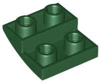 Lego (N) ~ Slope Curved 2 x 2 x 2/3 Inverted ~ [Dark Green]